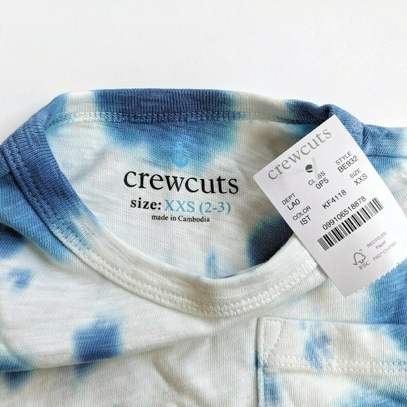 Crewcuts Tie Dye Top 2-3T New! J. Crew - Picture 2 of 3